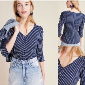 BRAND NEW Anthropologie Maeve Puff Sleeve Top Size Large